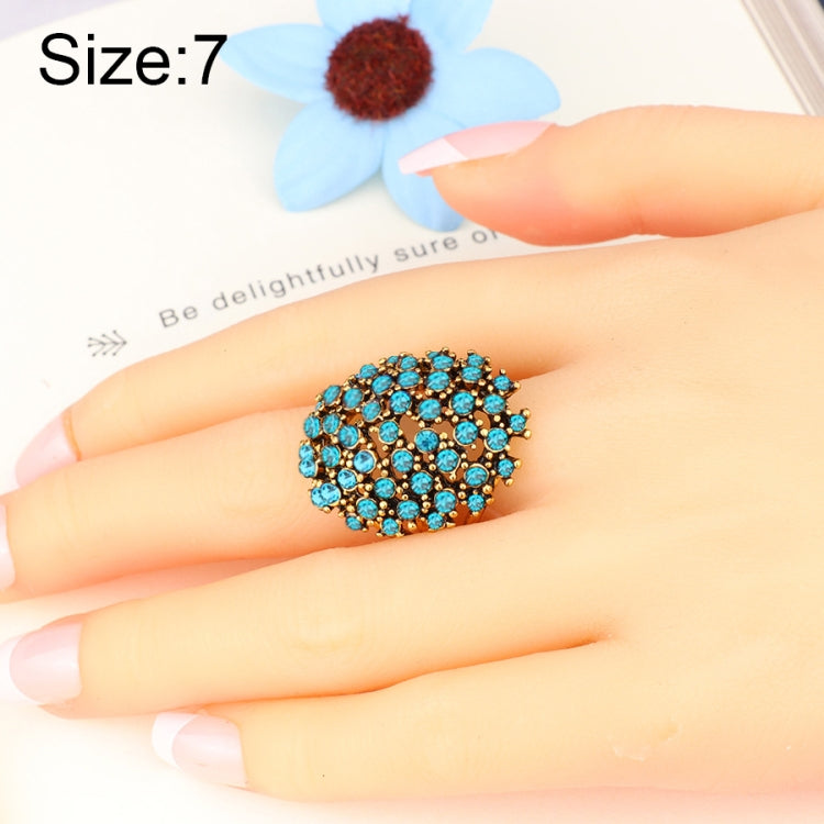 Women Charms Bohemia Jewelry Antique Resin Ethnic Rings, 7