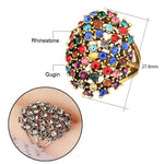Women Charms Bohemia Jewelry Antique Resin Ethnic Rings, 7
