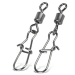 10pcs /Pack Stainless Steel Fishing Connector Bearing Rolling Swivel Connector Fishing Gear Accessories, 12(17mm), 10(20mm), 8(22mm), 7(25mm), 6(26mm), 5(29mm), 4(30mm), 3(34mm), 2(36mm), 1(40mm)