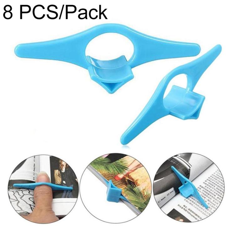 8 PCS Thumb Convenient Multifunction Book Holder Bookmark Finger Ring Book Marker, Thumb Shaped