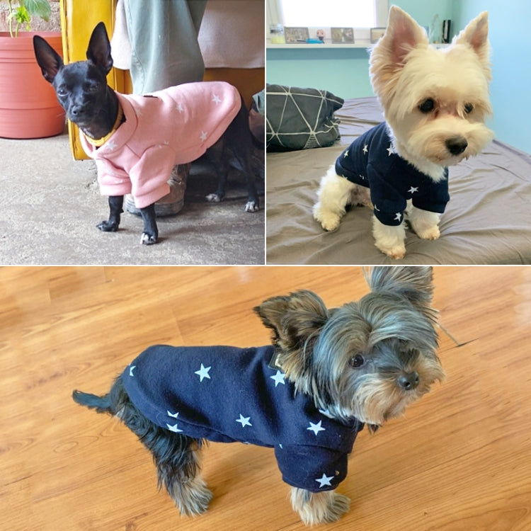 Pet Fall and Winter Five-pointed Star Pattern Sweater Pet Warm Clothes, L, XL, XXL