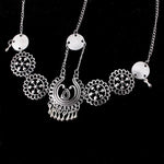 Silver Vintage Tassel Hair Jewelry Metal Coin Headband Long Punk Head Chain Piece Forehead Headpiece