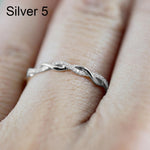 Woman Classical Cubic Zirconia Twist Shape Ring, gold, rose gold, sliver