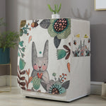 Cartoon Cotton and Linen Drum Roller Washing Machine Dust Cover, 83x60x60cm