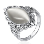 Women Vintage Ethnic Style Waterdrops Opal Oval Ring, 6, 8, 9