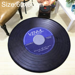 Creative Retro 3D DVR Record Carpet Round CD Floor Mat Home Decor Living Room Kid Bedroom Decoration  Rug,, Diameter 60cm, Diameter 80cm, Diameter 100cm, Diameter 120cm, Diameter 160cm, Diameter 180cm