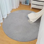 KSolid Round Carpet Soft Fleece Mat Anti-Slip Area Rug Kids Bedroom Door Mats, Diameter: 80cm, Diameter: 100cm, Diameter: 120cm