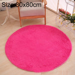 KSolid Round Carpet Soft Fleece Mat Anti-Slip Area Rug Kids Bedroom Door Mats, Diameter: 80cm, Diameter: 100cm, Diameter: 120cm