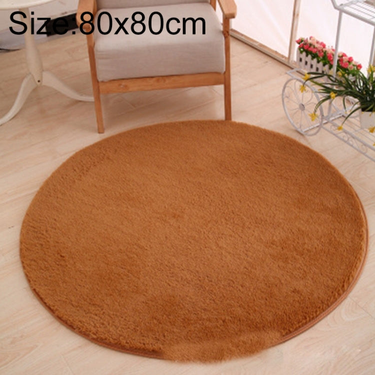 KSolid Round Carpet Soft Fleece Mat Anti-Slip Area Rug Kids Bedroom Door Mats, Diameter: 80cm, Diameter: 100cm, Diameter: 120cm