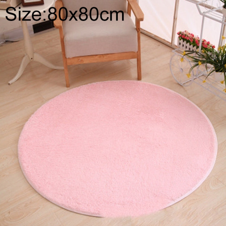 KSolid Round Carpet Soft Fleece Mat Anti-Slip Area Rug Kids Bedroom Door Mats, Diameter: 80cm, Diameter: 100cm, Diameter: 120cm