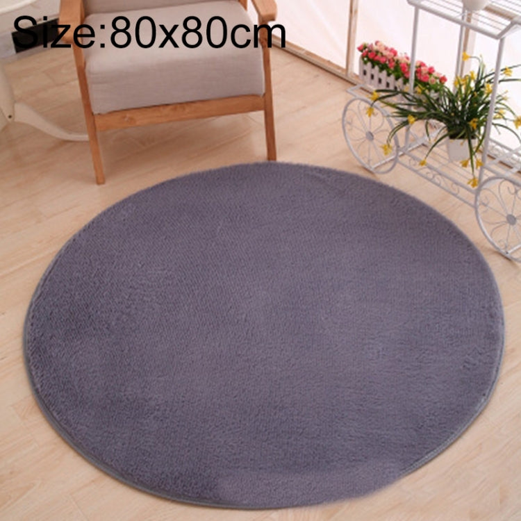 KSolid Round Carpet Soft Fleece Mat Anti-Slip Area Rug Kids Bedroom Door Mats, Diameter: 80cm, Diameter: 100cm, Diameter: 120cm