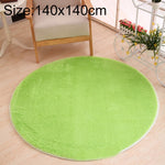 KSolid Round Carpet Soft Fleece Mat Anti-Slip Area Rug Kids Bedroom Door Mats, Diameter: 140cm, Diameter: 160cm