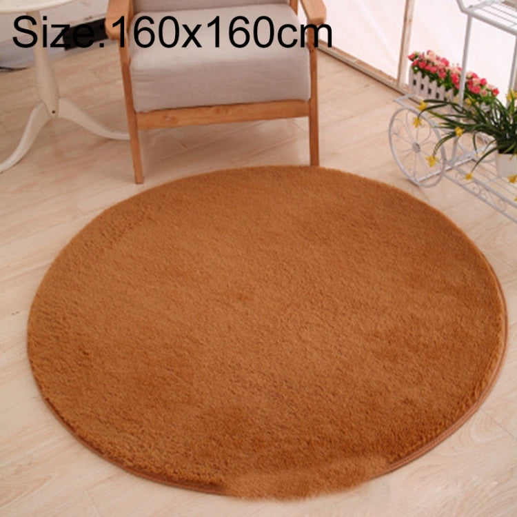 KSolid Round Carpet Soft Fleece Mat Anti-Slip Area Rug Kids Bedroom Door Mats, Diameter: 140cm, Diameter: 160cm