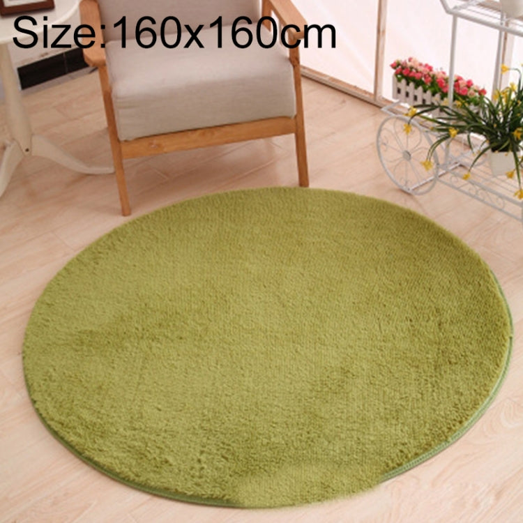 KSolid Round Carpet Soft Fleece Mat Anti-Slip Area Rug Kids Bedroom Door Mats, Diameter: 140cm, Diameter: 160cm