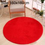 KSolid Round Carpet Soft Fleece Mat Anti-Slip Area Rug Kids Bedroom Door Mats, Diameter: 140cm, Diameter: 160cm