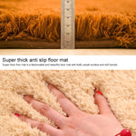 Faux Fur Rug Anti-slip Solid Bath Carpet Kids Room Door Mats Oval  Bedroom Living Room Rugs, 40x60cm, 50x80cm, 60x90cm, 60x120cm, 80x120cm, 80x160cm