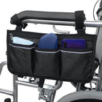 Walking Aid Wheelchair Armrest Side Storage Bag Car Storage Hanging Bag, Purple, Black, Brown, Red Wine, Dark Blue