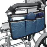 Walking Aid Wheelchair Armrest Side Storage Bag Car Storage Hanging Bag, Purple, Black, Brown, Red Wine, Dark Blue
