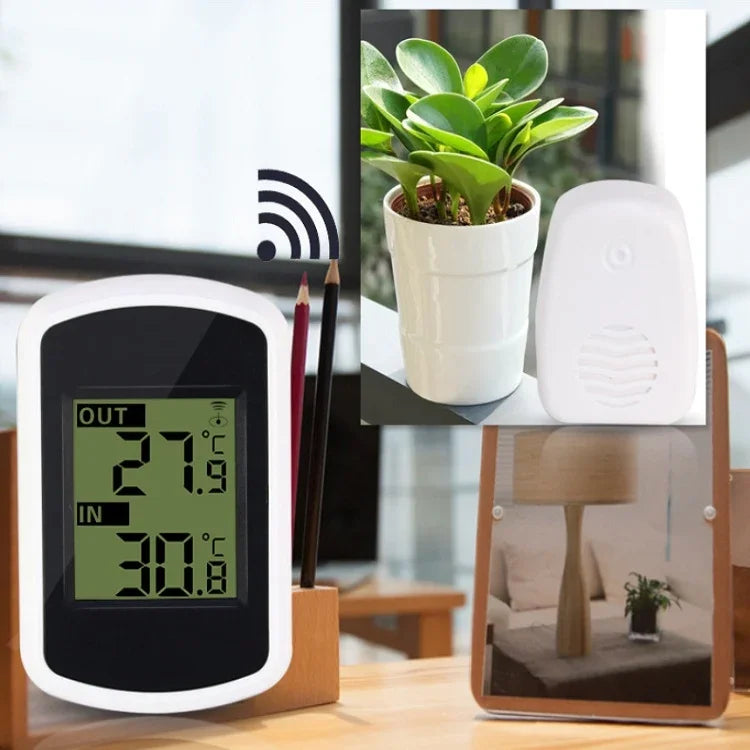 Mini High Precision Wireless Indoor and Outdoor Digital Thermometer, Wireless Thermometer