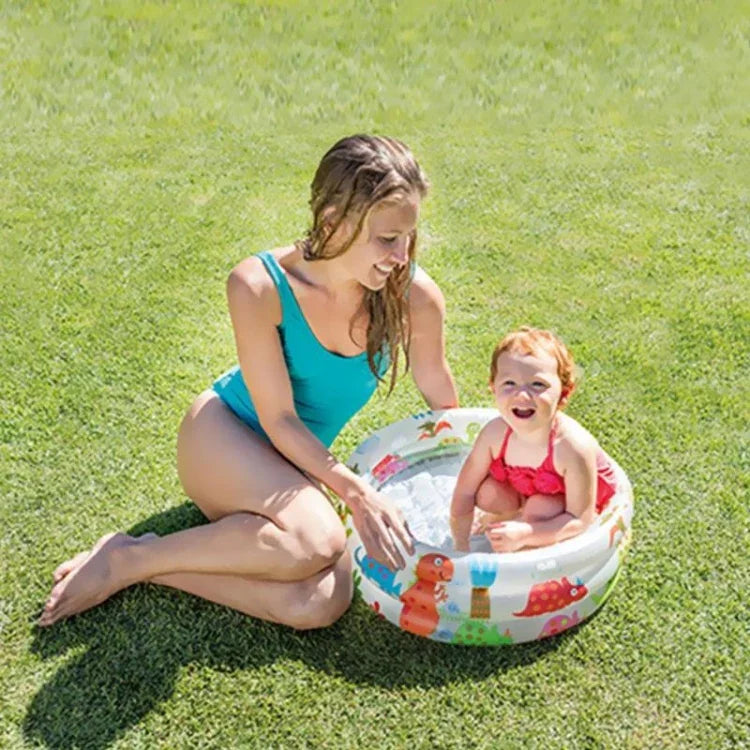 Cartoon Dinosaur Pattern Round Inflatable Baby Swimming Pool Infant Tub, Size: 61 x 22cm, Size: 61 x 22cm
