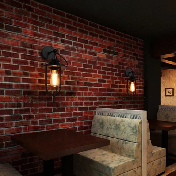 Creative Dock Retro Iron Restaurant Balcony Corridor Bedside Wall Lamp without Bulbs