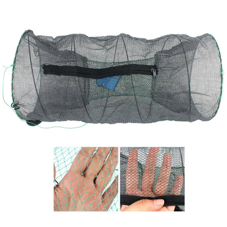 Spring Cage Fishing Net Automatic Folding Shrimp Cage Round Spring Fish Net, Special Mesh Large, Encrypted Mesh Large