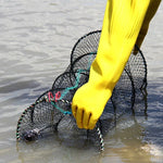 Spring Cage Fishing Net Automatic Folding Shrimp Cage Round Spring Fish Net, Special Mesh Large, Encrypted Mesh Large