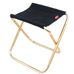 CLS Large 7075 Aluminum Alloy Outdoor Folding Stool Portable BBQ Fishing Folding Chair, Size: 30x25x31cm, CLS Large 7075(Black)