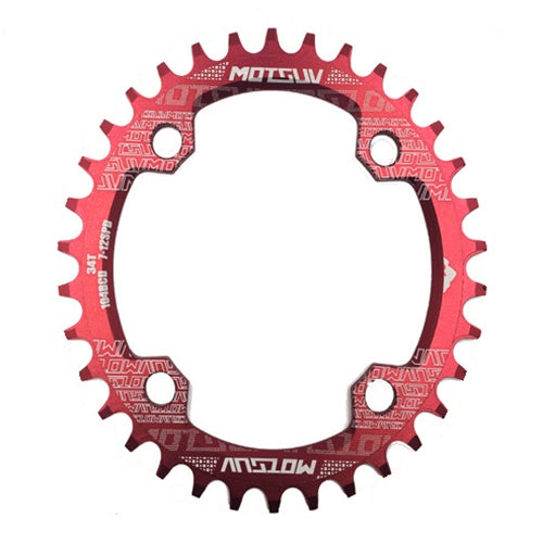 MOTSUV Round Narrow Wide Chainring MTB  Bicycle 104BCD Tooth Plate Parts, Disk 32T, Disk 34T, Disk 36T, Disk 38T, Elliptic plate  32T, Elliptic plate 34T, Elliptic plate 36T, Elliptic plate 38T