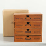 Retro Wooden Drawer Storage Cabinet Desk, One Pumping, Four Pumping