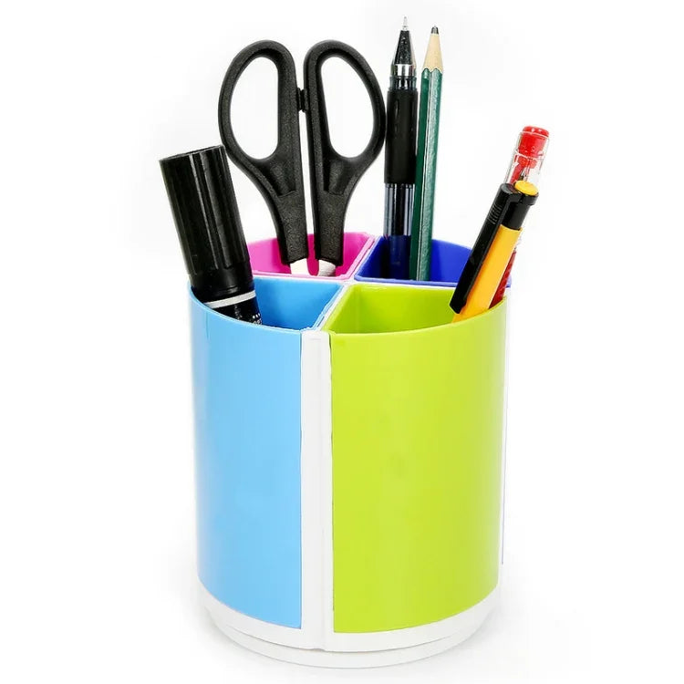 Multifunctional Colorful Detachable Rotary Stationery Office Round Pen Holder, Round Pen Holder
