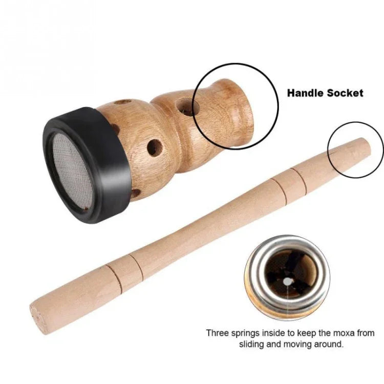 Wooden Gourd Device Massage Moxibustion Box to Moisture