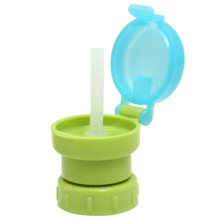Children Portable Bottled Drinks Anti-overflow Anti-squash Replacement Straw Cap, Green, Red, Blue