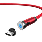 CC56 Dust Plug Rotating Magnetic Wire, Cbale Length: 2m, 2m Android Head, 2m Micro USB, 2m Type-C Head, 2m 8Pin Head, 2m Line+Three Heads, 2m + 8Pin + Type-C/USB-C + Micro USB, 2m Line