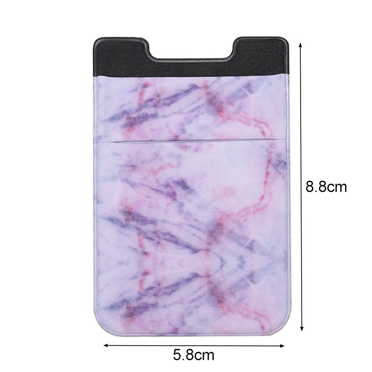 Marble Pattern Road Stretch Phone Back Plastic Card Holder Sticky Phone Clip