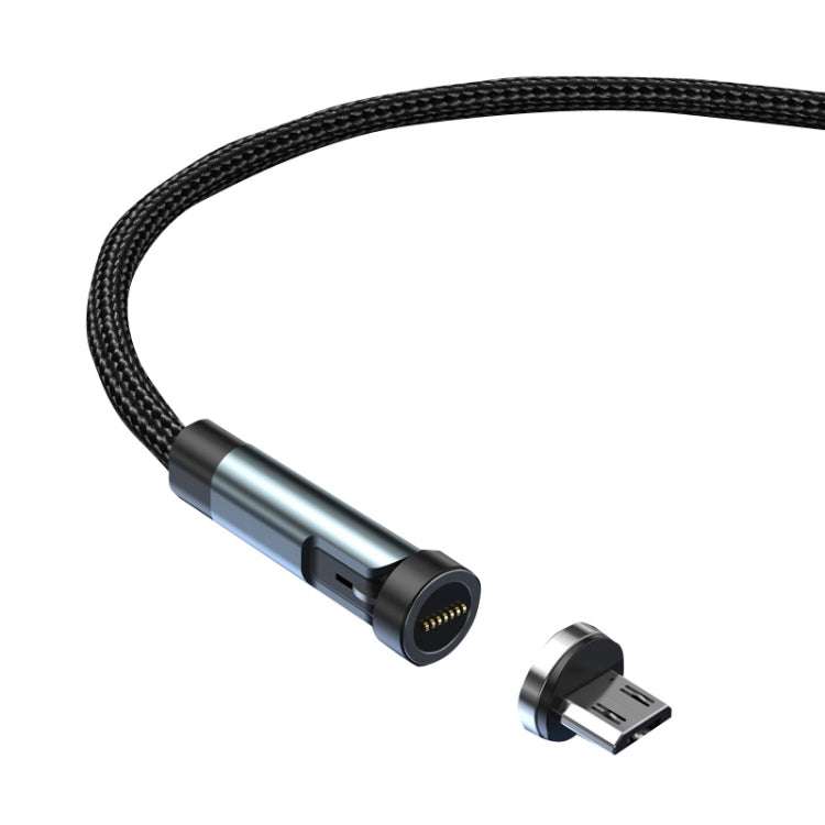 CC57 540 Degrees Rotary Magnetic Fast Charging Data Cable, 1m + Micro USB + Red, 2m + Micro USB + Red, 1m + Micro USB + Black, 2m + Micro USB + Black