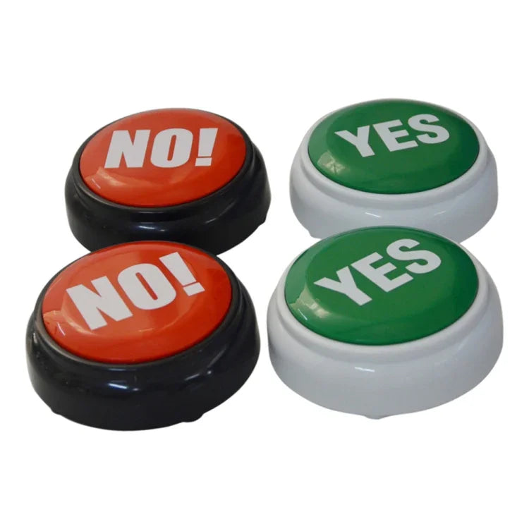 3 PCS Party Knowledge Quiz Game Electronic Squeeze Sound Box Answer Toy, Red with Light BULLSHIT, Laugh and Cry