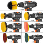 19 in 1 Household Nylon Hexagonal Electric Drill Brush Pads Scouring Sanding Disc Pad Kits, 19 in 1