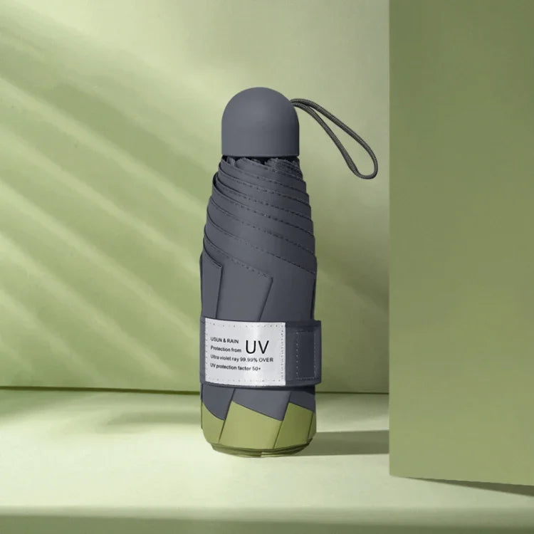 LY-0621 Five-Fold Eight-bone Umbrella Simple Black Glue Sunscreen Umbrella, Eight-bone Turmeric, Eight-bone Midsummer Pink, Eight-bone Haze Blue, Eight-bone Matcha Green, Eight-bone Navy, Eight-bone Ink Green