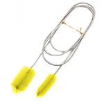 Kitchen Water Pipe Cleaning Brush Stainless Steel Cleaning Brush Spring Long Hair Brush, 1500x60x15-30mm