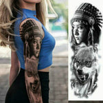 Large Arm Sleeve Waterproof Temporary Tattoo Sticker