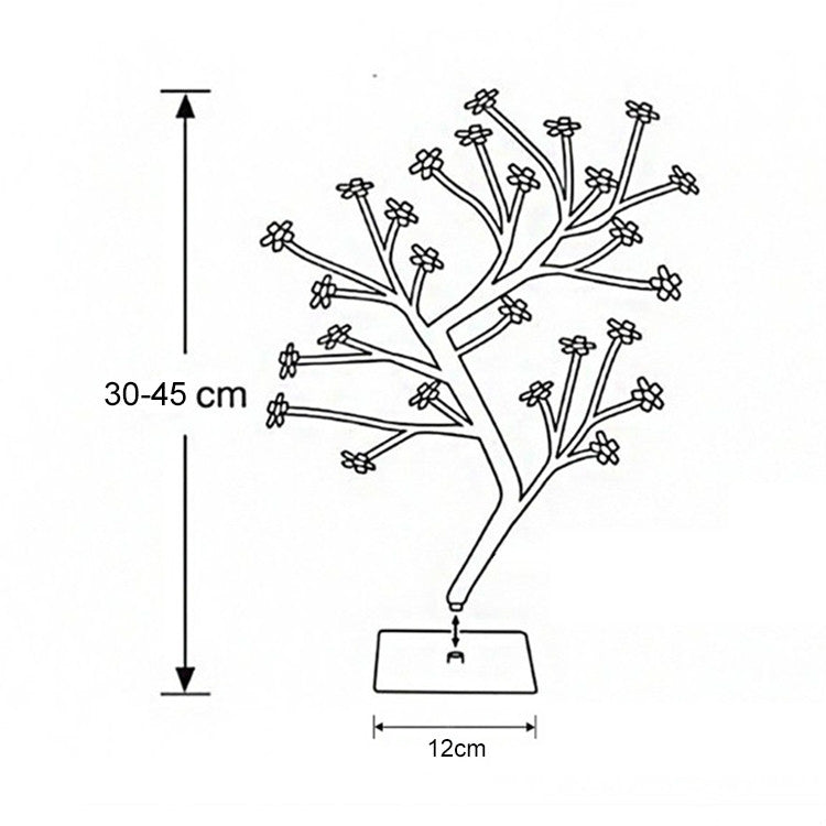 Cherry Tree Lamp Table Lamp Room Layout Decoration Creative Bedside Night Light Gift, 24 Lights Bauhinia Black Tree, 36 Lights Bauhinia Black Tree, 48 Lights Bauhinia Black Tree, 24 Lights Fiber Optic Black tree, 36 Lights Fiber Optic Black tree       ...
