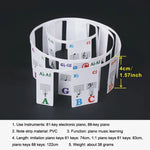 Children Beginner Piano Keyboard Color Stickers Musical Instrument Accessories, Imitation Piano Keys 61 Keys, Piano Keys 61 keys