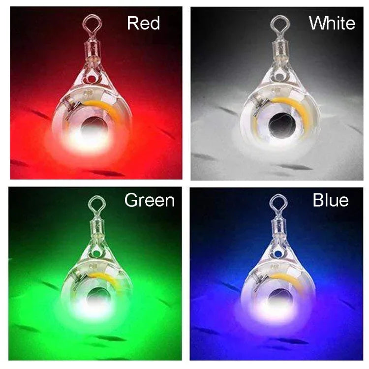 LED Lure Fish Lamp Fisheye Underwater Fish Lamp, White, Red, Blue, Green