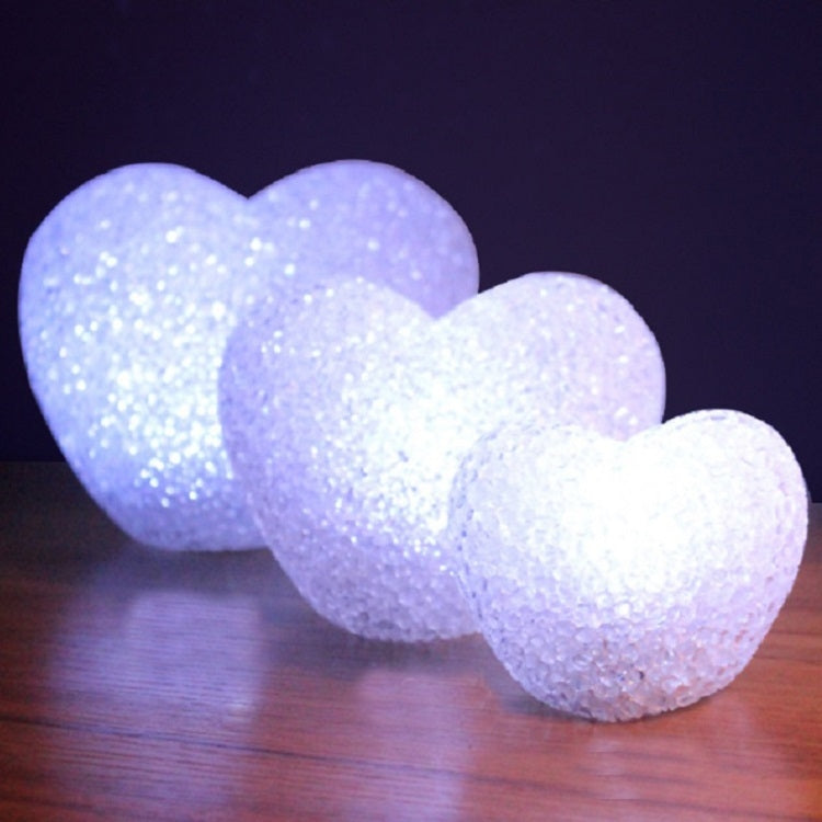 Indoor Decorative LED Night Light Romantic 3D Love Heart Valentine Day Wedding Party Decoration, 8cm White Heart
