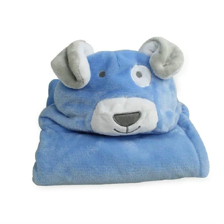 Baby Animal Shape Hooded Cape Bath Towel, 100×75cm