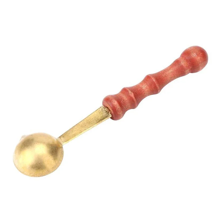 Retro Seal Fire Paint Seal Spoon Wooden Melting Wax Dedicated Measuring Spoon, Measuring Spoon