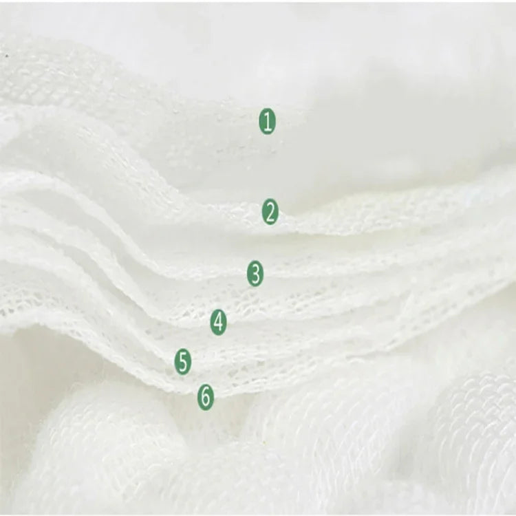 2 PCS Cotton 6-layer Gauze Saliva Towel Medical Seersucker Small Square Scarf
