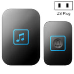 CACAZI A86 Electronic Music Remote Control Doorbell One For One AC Wireless Doorbell, US Plug, UK Plug, EU Plug