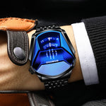 BINBOND Locomotive Concept Watch Men Live Black Technology Watch, Gold Net Belt Full Gold Blue Face, Gold Net Belt Full Gold Gold Face, Black Net Belt Black Steel Blue Face, Black Net Belt Black Steel White Face, White Net Belt White Steel Blue Face